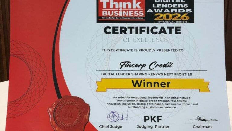 Fincorp Credit Wins Big at 2026 Think Business Digital Lender Awards Destin Africa